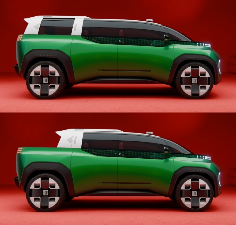 Side view of the Fiat Multiplay concept