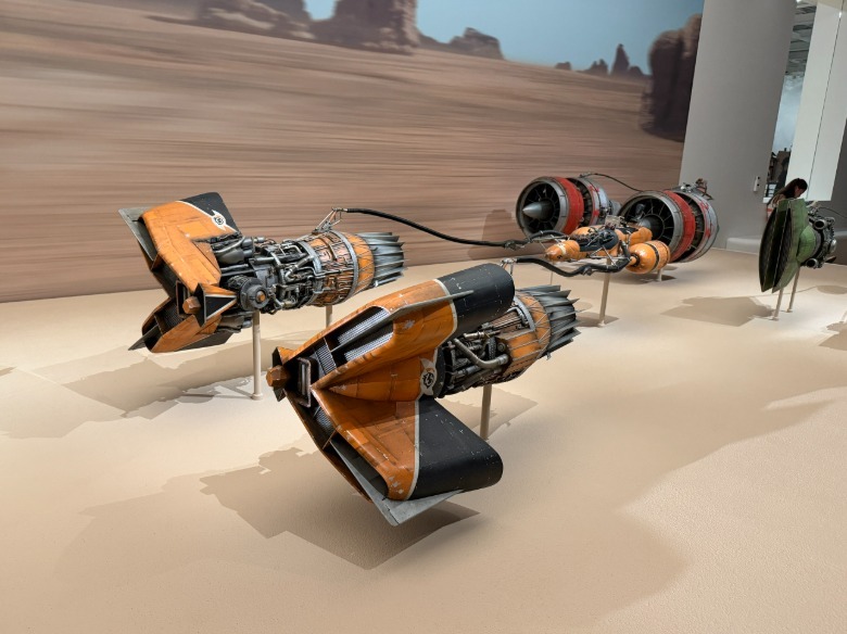 Scale model of Sebulba's pod racer at the Lucas Museum of Narrative Art