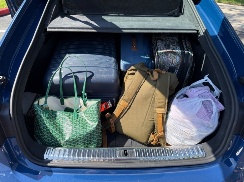 The full trunk of an Audi RS7