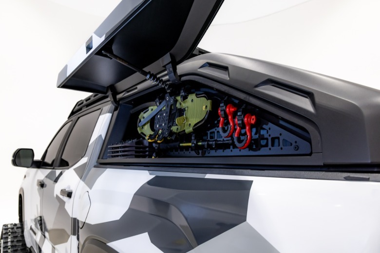Detail shot of the Toyota Tundra Snowhunter concept.