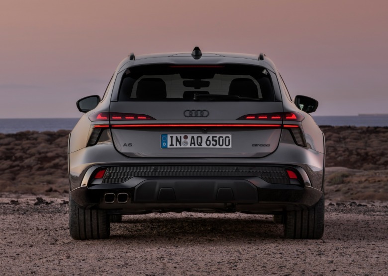 Rear end of a new Audi A6 Allroad