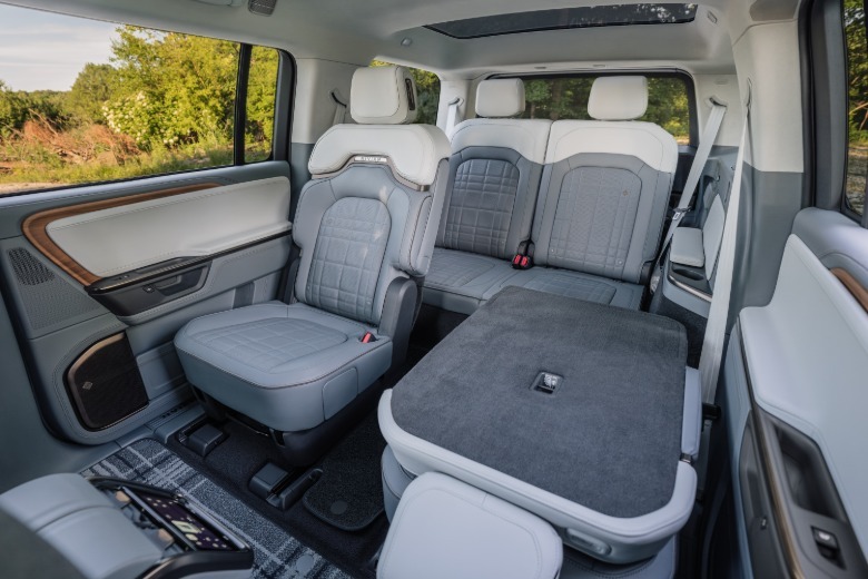 Back seats of a 2027 Rivian R1S