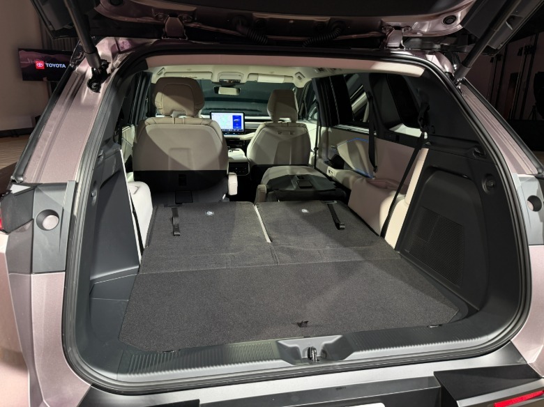 Cargo area of a 2027 Toyota Highlander
