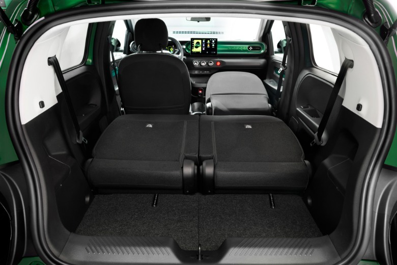 Cargo area of the new Renault Twingo E-Tech