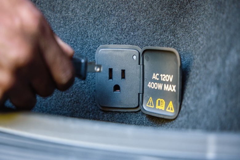 A power outlet inside the 2027 Ford Mustang Mach-E Trail