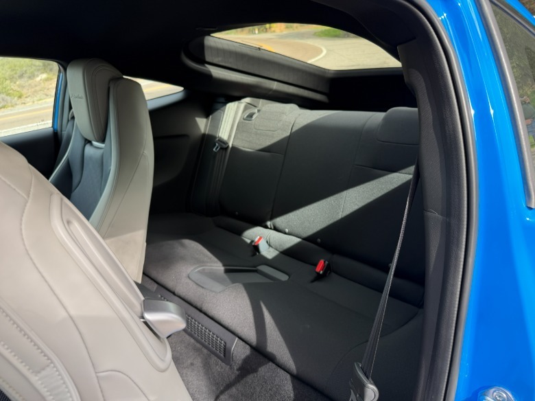 Rear seats of a 2026 Honda Prelude