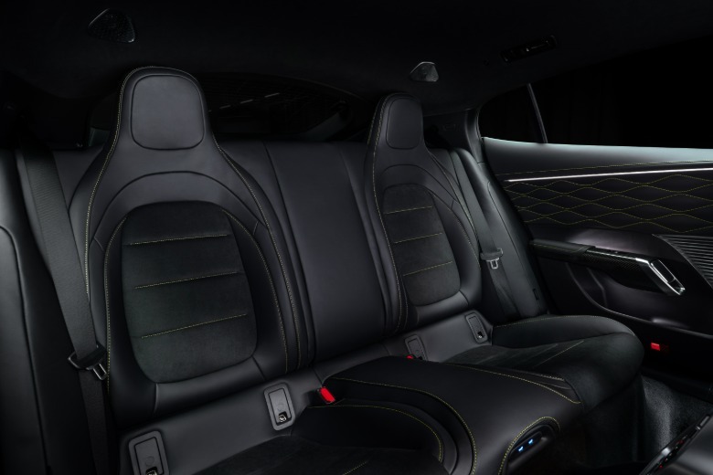 back seats of a 2027 Mercedes-AMG GT 4-Door Coupe EV