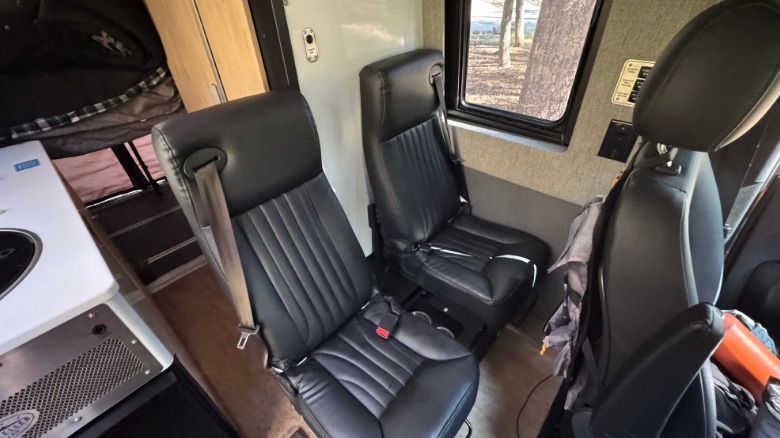 A photo of the two rear seats in the Beastmode XO