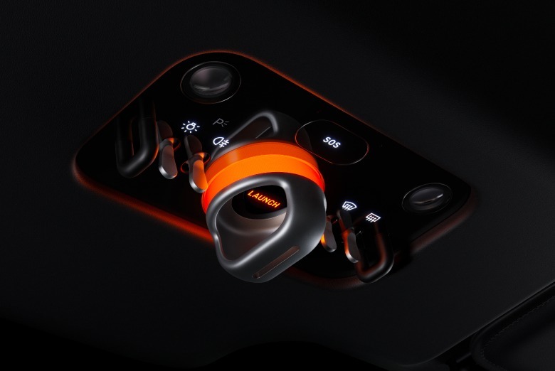 Ferrari Luce EV overhead buttons