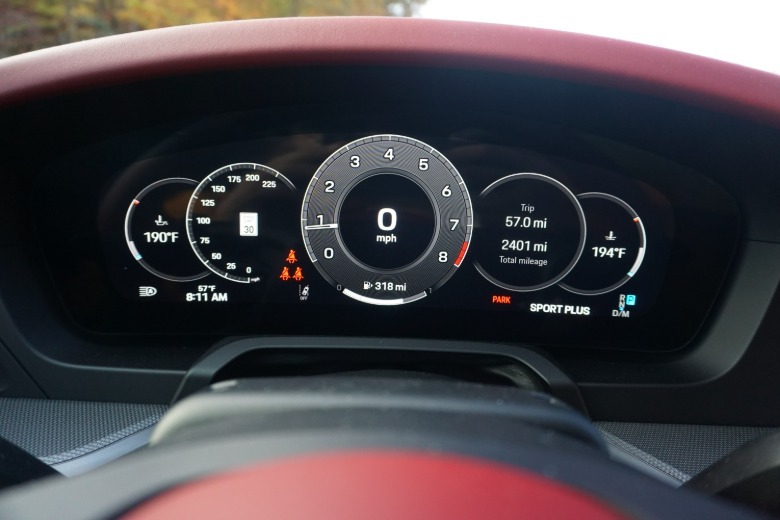 2025 Porsche 911 Carrera S gauge cluster