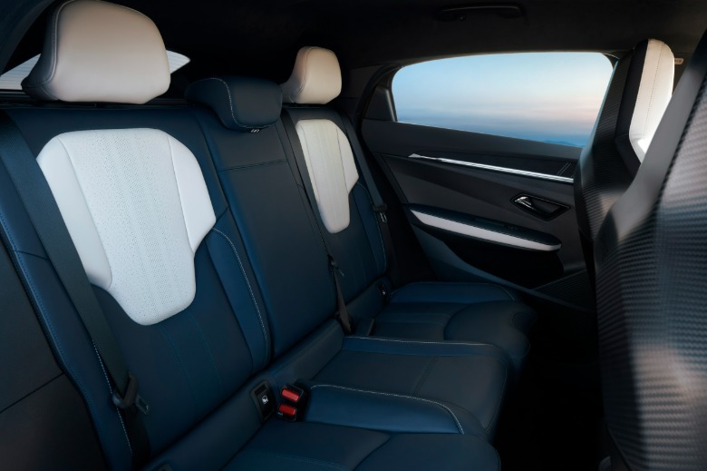 Back seat of an Alpine A390