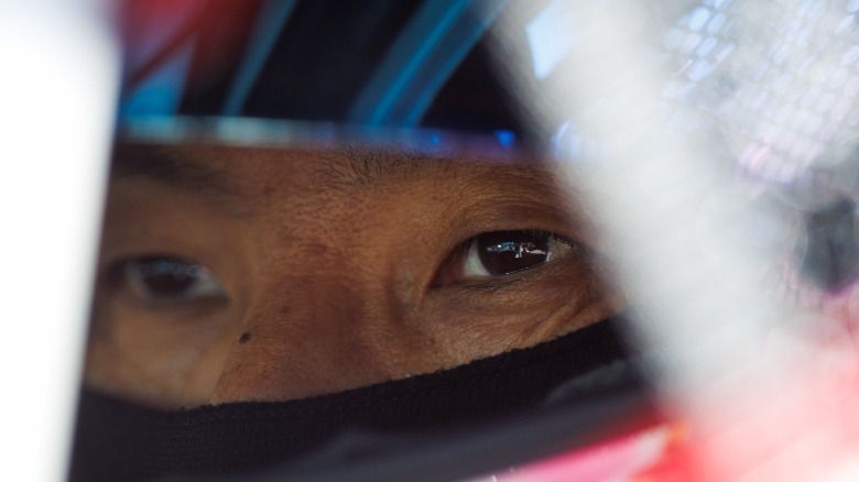 Dai Yoshihara closeup in helmet