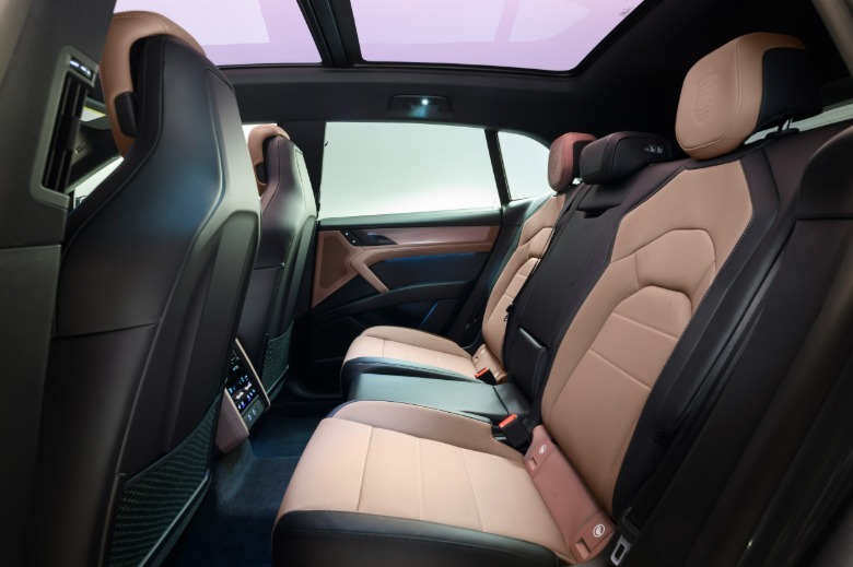 Back seat of a 2026 Porsche Cayenne Electric