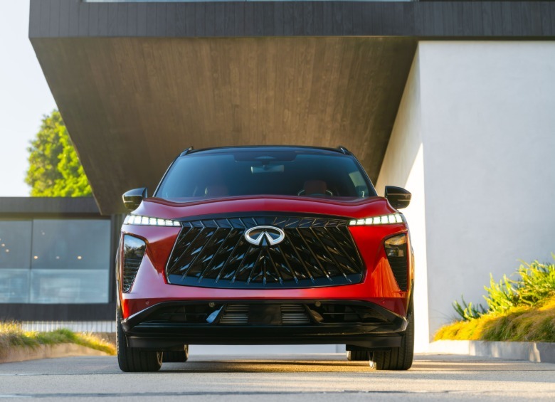 red 2027 Infiniti QX65 Autograph front view